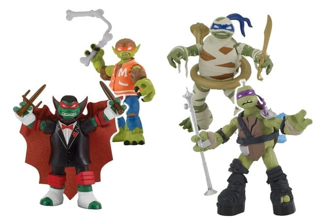 Imagen de las figuras de universal monsters x Tortugas Ninja de 2017