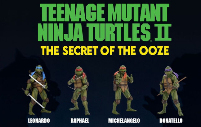 Imágen con las nuevas figuras de Las Tortugas Ninja de la película El secreto de los mocos verdes