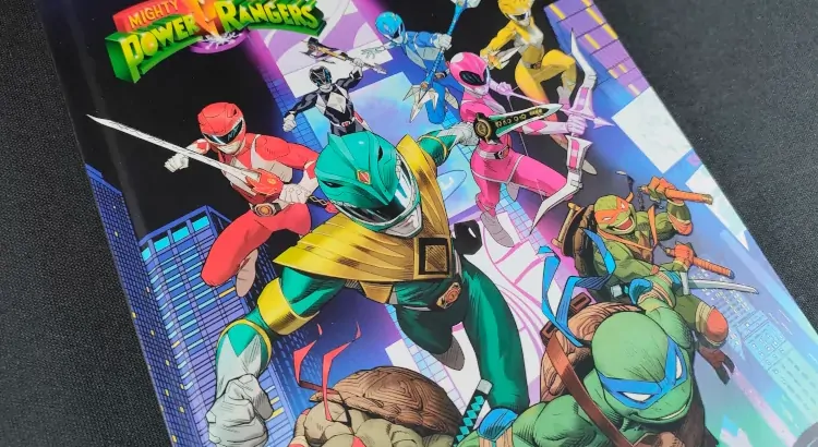 Imagen de la portada del comic Power Rangers y Las Tortugas Ninja
