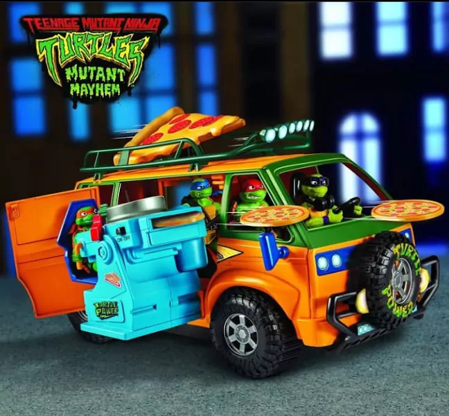 Imagen promocional de la nueva furgoneta de las Tortugas Ninja: Caos Mutante