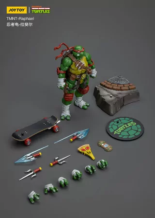 Imagen de la figura de Raphael de Joy Toy con todos sus accesorios