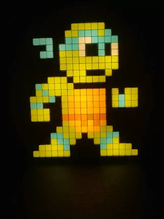 Imagen de la lamparita de Leonardo una vez está encendida
