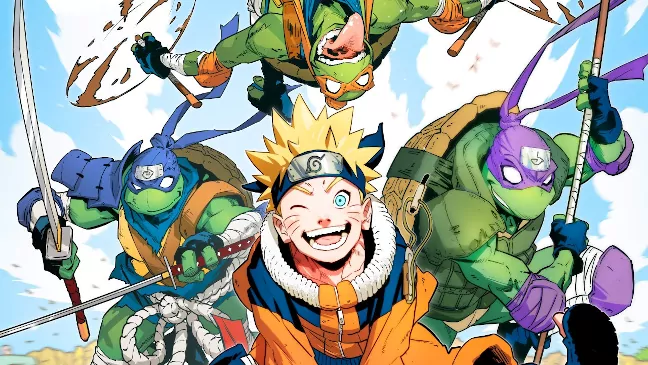 Imagen del nuevo cómic de Las Tortugas Ninja 2025 TMNT x Naruto