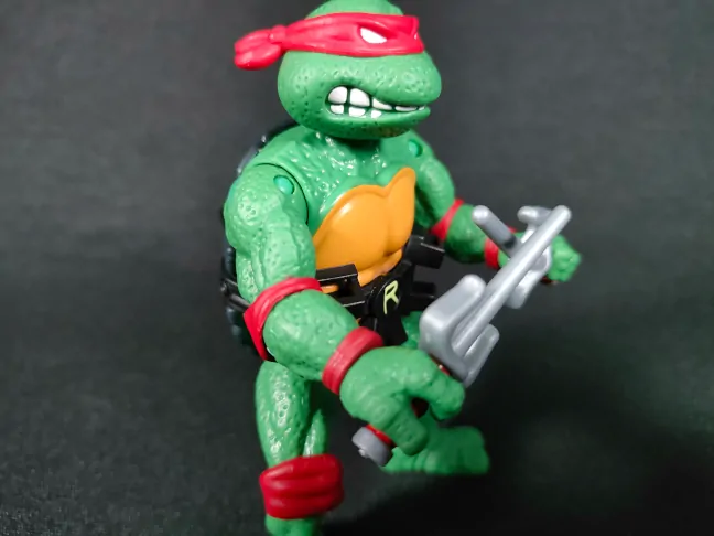 Imagen del detalle de la nueva articulación del brazo de la figura de Raphael Remastered