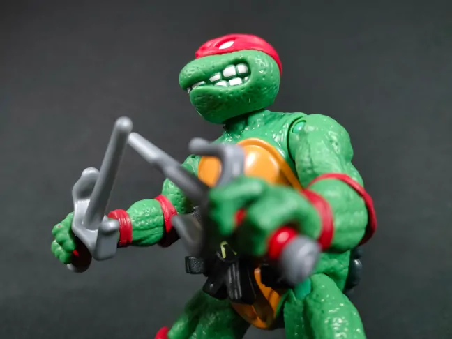 Imagen del detalle de la nueva articulación de la cabeza de la figura de Raphael Remastered