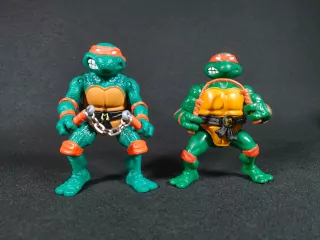 Imagen comparativa de la versión Remastered de Michelangelo junto a la vintage