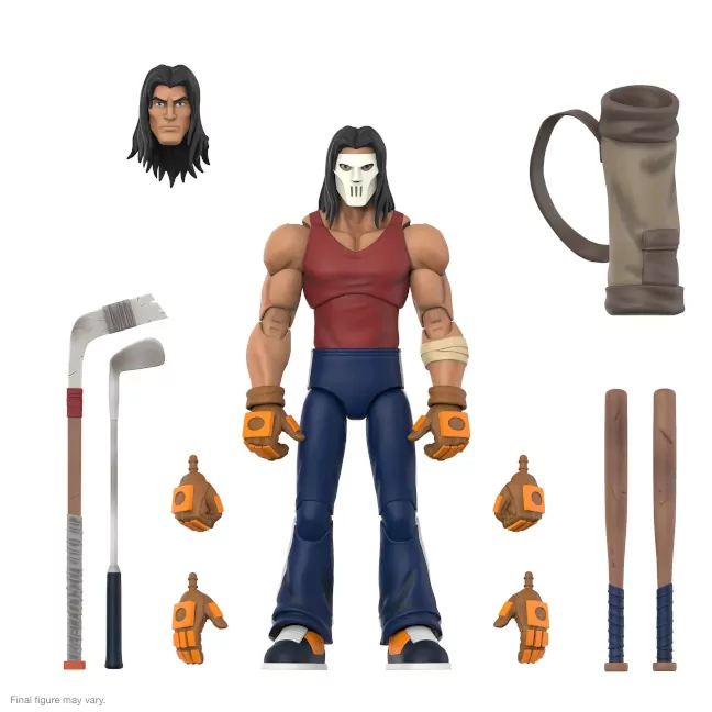Imagen promocional de la figura de Super7 de Casey jones, de Las Tortugas Ninja 2003 wve 2