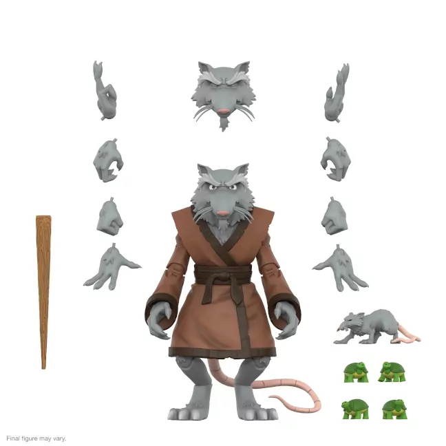 Imagen promocional de la figura de Super7 de Splinter, de Las Tortugas Ninja 2003 wve 2