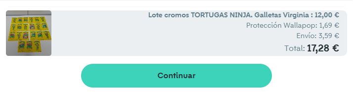 Imagen con los precios de protección y envío de Wallapop para un producto