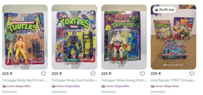 Imagen de los precios para comprar figuras vintage en Wallapop