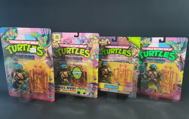 Imagen comparativa de las reediciones de figuras del Leonardo original de 1989 