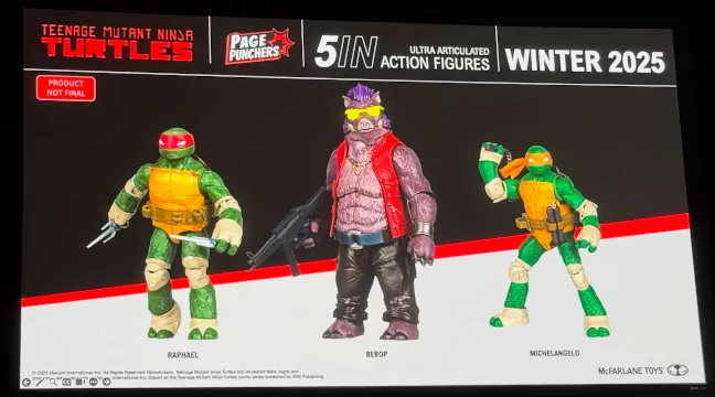 Imagen del panel de McFarlane con los personajes de la wave 2