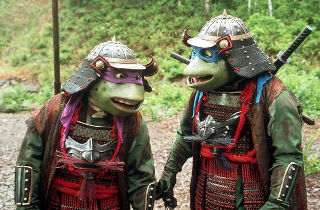 Imagen de las tortugas en la película TMNT III de 1993