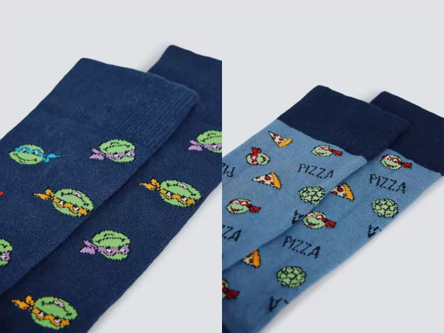 Imagen de los calcetines de Springfield, regalo de navidad de Las Tortugas Ninja