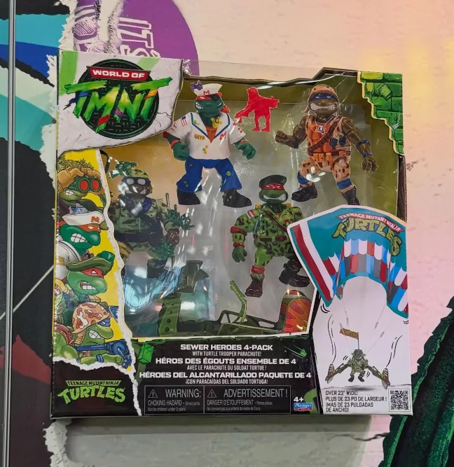 Imagen de la reedición del pack de Tortugas Ninja Militares, mostrado por Playmates en la New York Toy Fair 2026