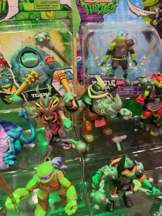 Imagen de Rocksteady y Michelangelo de la línea Battle Arena