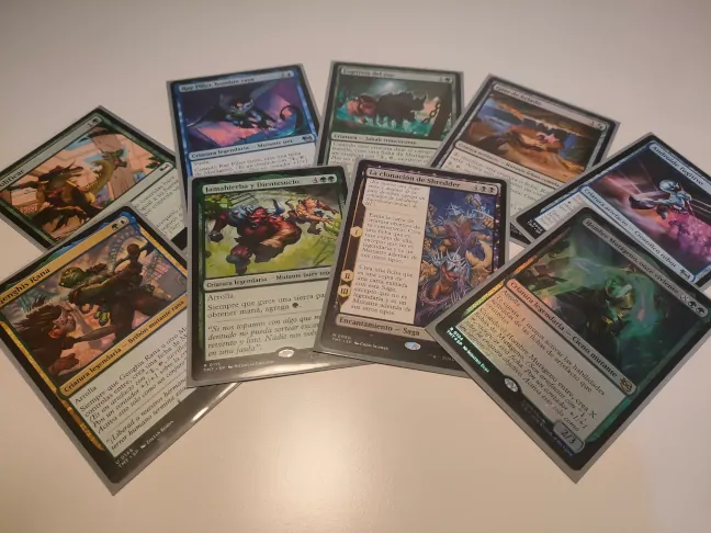 Imagen de las cartas con algunos de los personajes más importantes de la franquicia