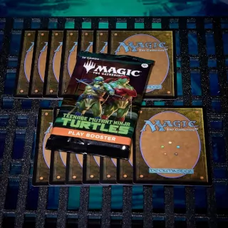Imagen del sobre de juego de MTG Tortugas Ninja