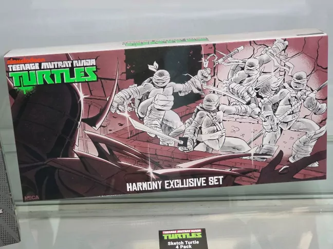 Imagen del packaging del pack exclusivo de Las Tortugas Ninja de NECA para esta SDCC 2026