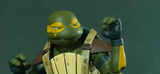 Imagen del rostro de la figura de Yi de NECA